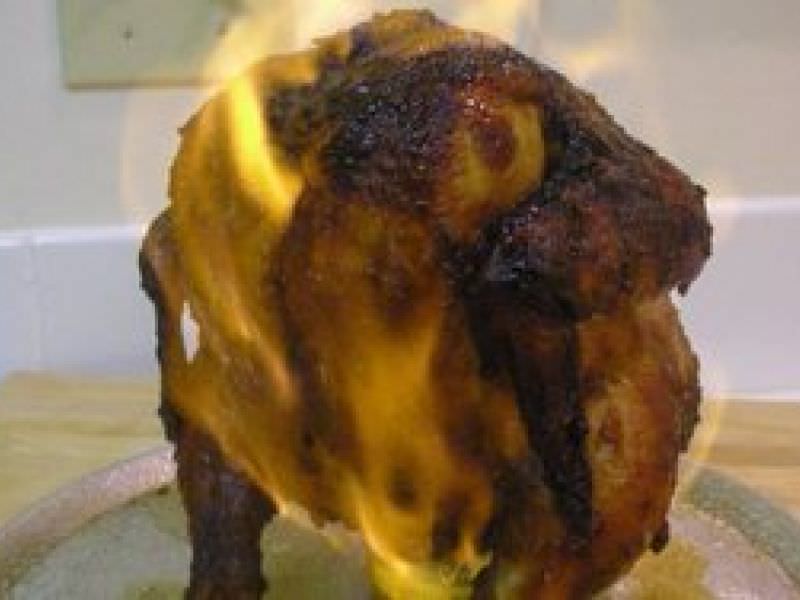 火山鸡，'gai pu khao'