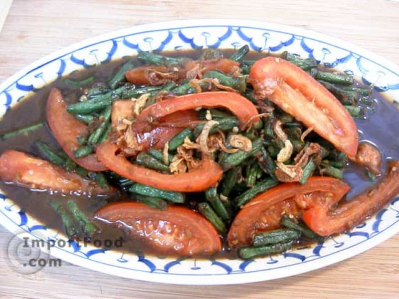 甜豆长豆，“Kacang Panjang kcap”