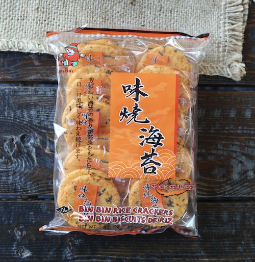 Bin Bin Spicy Seaweed Rice Crackers，4.7oz