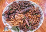 泰国昆虫-流行的小吃在泰国