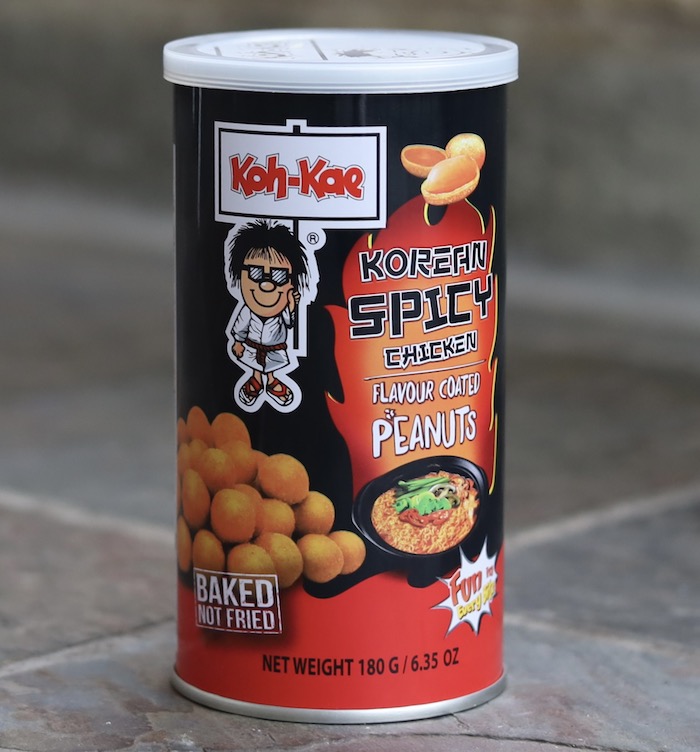 Koh-kae花生零食，韩国辣鸡肉味，6.35盎司罐