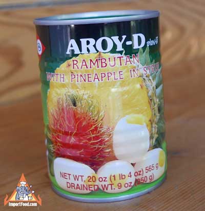 带菠萝，Aroy-D，20盎司罐的rambutan