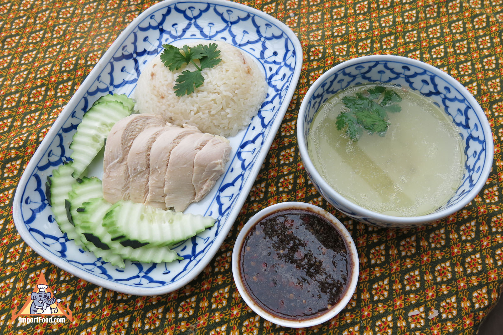 泰国鸡肉和米饭，'khao mun gai'