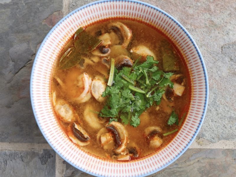 Thai PrawnSoup与Lemongrass