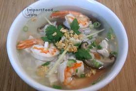 泰国米汤用虾，'khao tom goong'