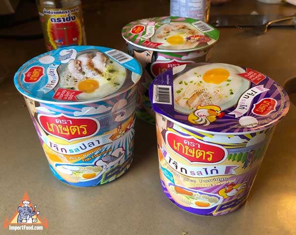 即时泰国粥 - 妈妈Jok Cup和Kaset品牌