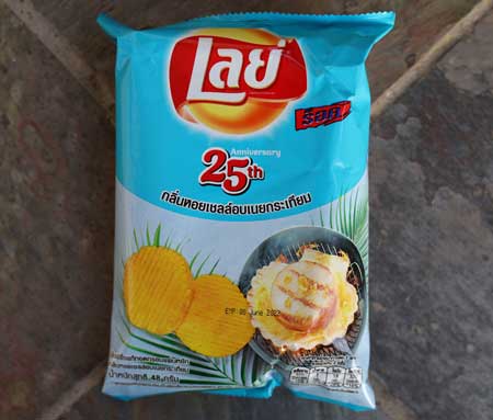 泰国泥土薯片，扇贝在大蒜黄油，48克