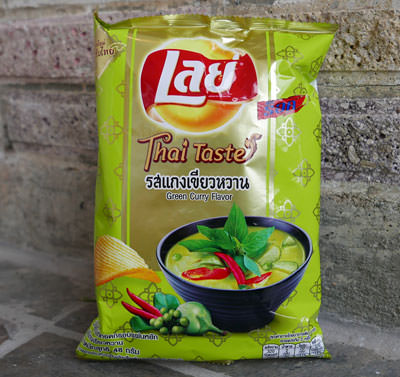 泰国藏有薯片，绿色咖喱味，48克