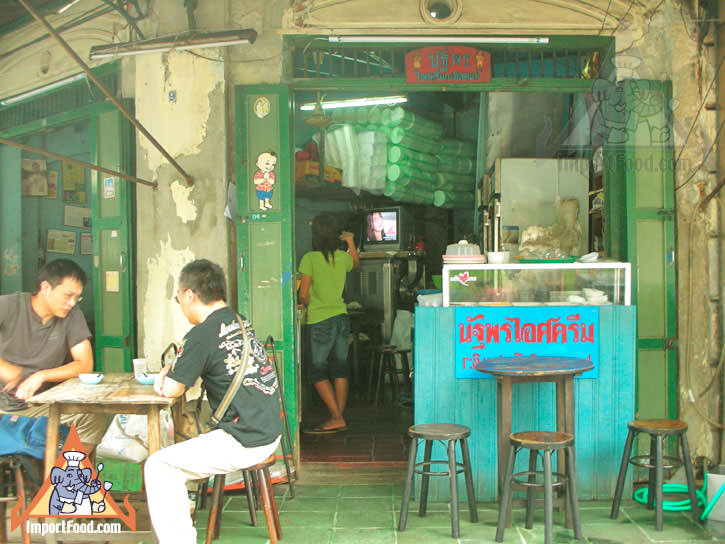 曼谷人行道供应商，Nattaporn冰淇淋