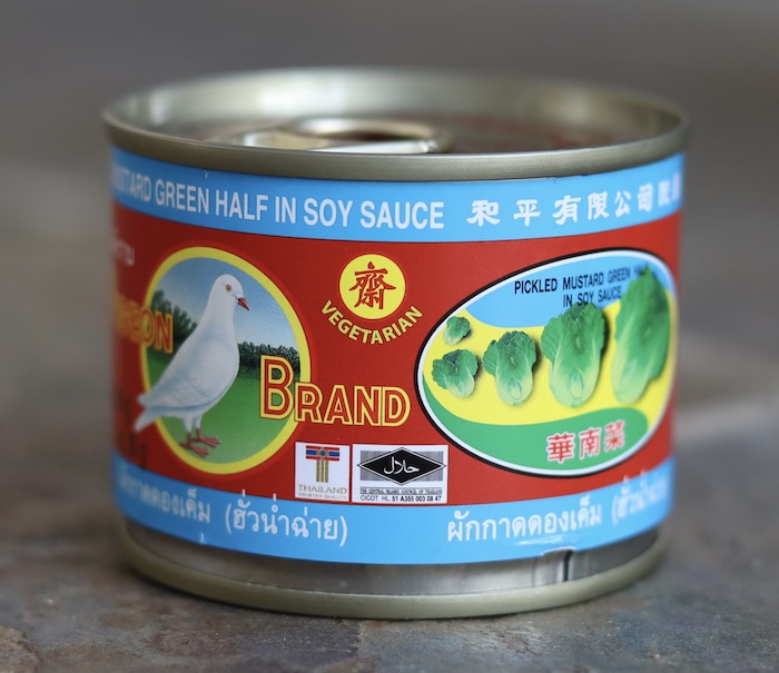 泰国发酵的芥末酱中的酱油，鸽子品牌，5盎司罐