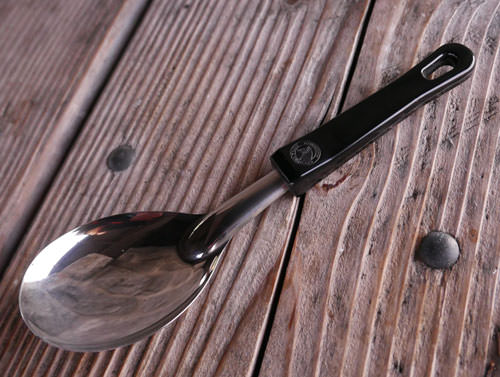 不锈钢胶木处理大泰国勺子 - 圆形